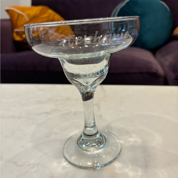 “Stephanie” engraved margarita glass - Picture 3 of 4
